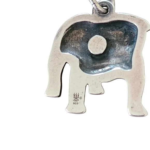 Retired James Avery .925 Silver Bulldog Pendant Charm Necklace